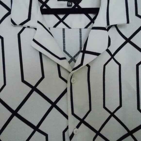 NWT-Malibu Short Sleeve Button-Up Sz 5XL - Picture 6 of 10